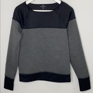 Athleta Midweight Sweatshirt PulloverxsBlack/Gray